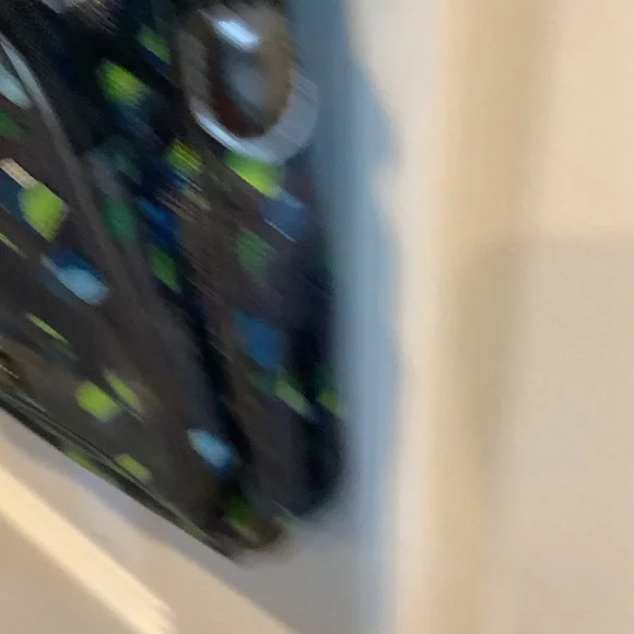 Vera Bradley Black Crossbody Bag with Blue and Green Dot Print - Picture 6 of 8